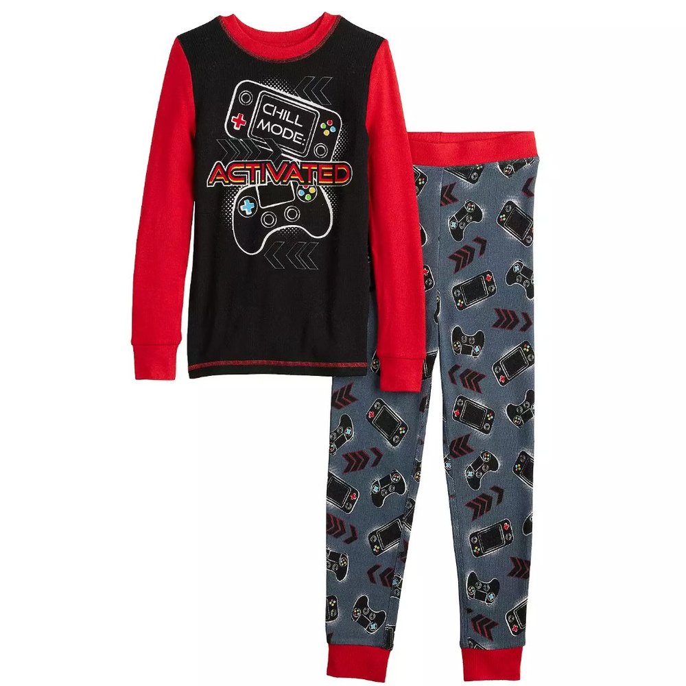 NWT Cuddl Duds 2-Piece Gamer Pajama Set